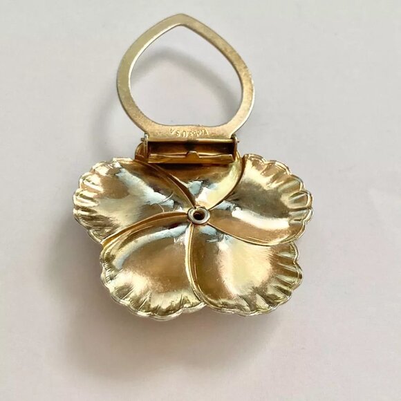Vintage Rhea Williamson's Flower Pin by Liebo Lieba Scarf Dress Clip Signed USA - Picture 7 of 8